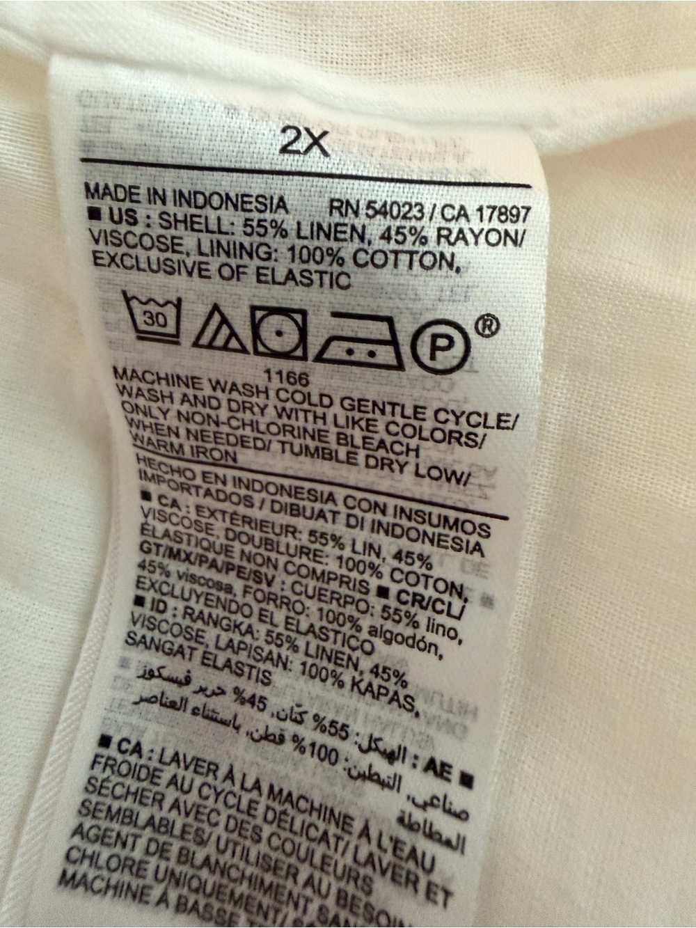 Old Navy Linen Blend White V-Neck Midi Dress - Picture 9 of 9